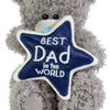 Me to You Tatty Teddy Plush 'Best Dad In The World' Bear On A Gift Plinth For Father's Day Or Birthday - Official Collection