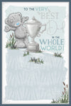 Me to You Tatty Teddy Father's Day Greeting Card, Tatty Teddy Bear With Trophy, 6 x 9 Inches - Official Collection