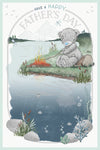 Me to You Tatty Teddy Happy Father's Day Greeting Card, Tatty Teddy Bear By Campfire, 6 x 9 Inches - Official Collection