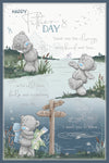 Me to You Tatty Teddy Happy Father's Day Storyboard Card, Tatty Teddy On a Countryside Hike, 6 x 9 Inches - Official Collection