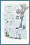Me to You Tatty Teddy For A Special Daddy Father's Day Card, Tatty Teddy Balancing On A Number One Sign, 6 x 9 Inches - Official Collection
