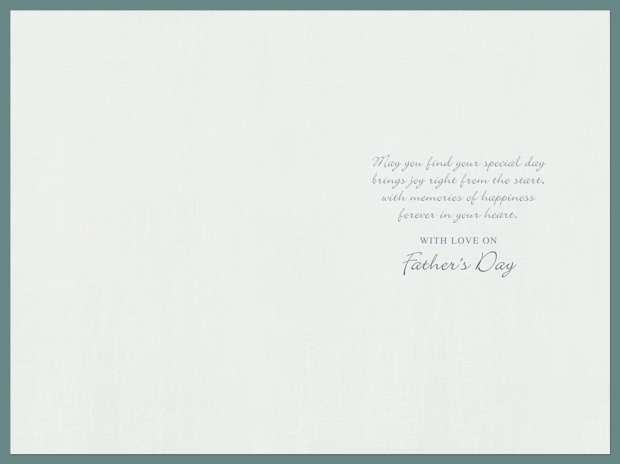 Father's Day Card by Wishing Well Studios - For Dad From All Of Us Luxury Card With Insert 6 x 9