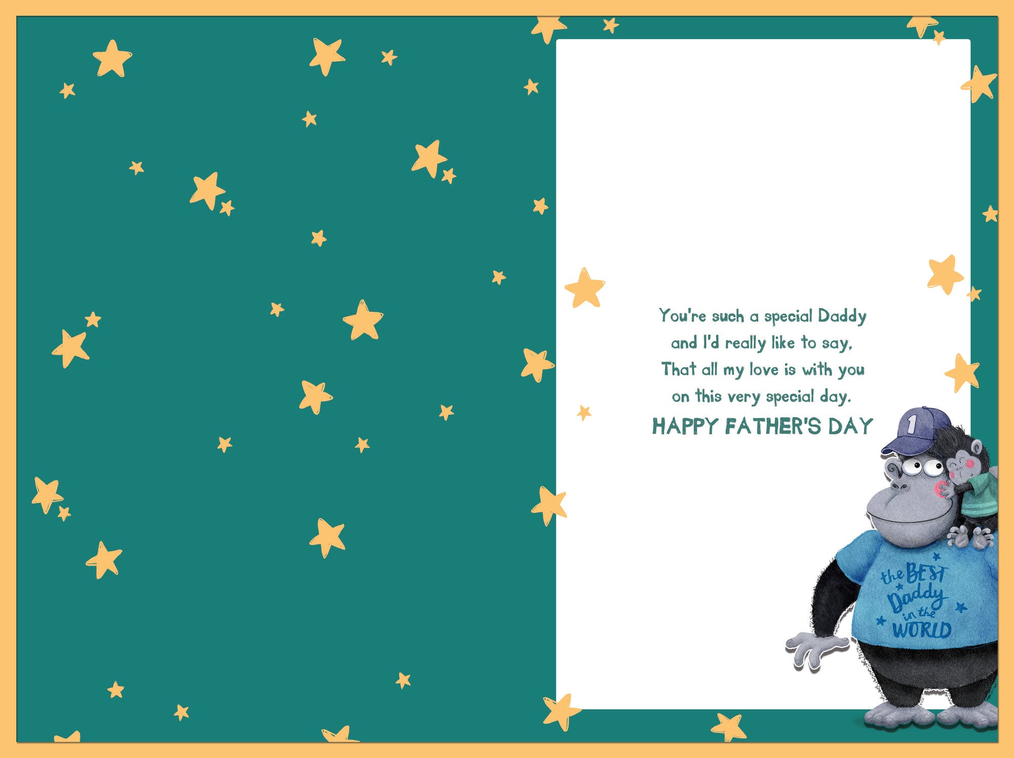 Happy Father's Day Daddy From Your Little Boy, Fun Greeting Card By Wishing Well Studios 6 x 9