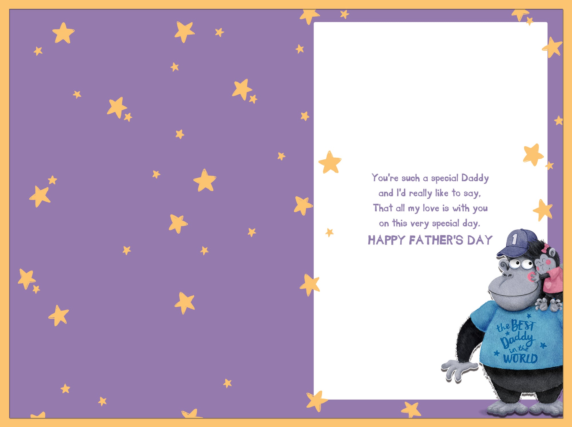 Happy Father's Day Daddy From Your Little Girl, Fun Greeting Card By Wishing Well Studios 6 x 9 inches