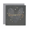 Hotchpotch Luxury Foiled Happy Anniversary Card - Contemporary Greeting Card London 6 x 6