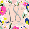 Hotchpotch Luxury Foiled 18th Birthday Greetings Card - Contemporary Design, 6 X 6 Inches