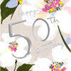 Hotchpotch Luxury Foiled 50th Birthday Greetings Card - Contemporary Design, 6 X 6  Inches