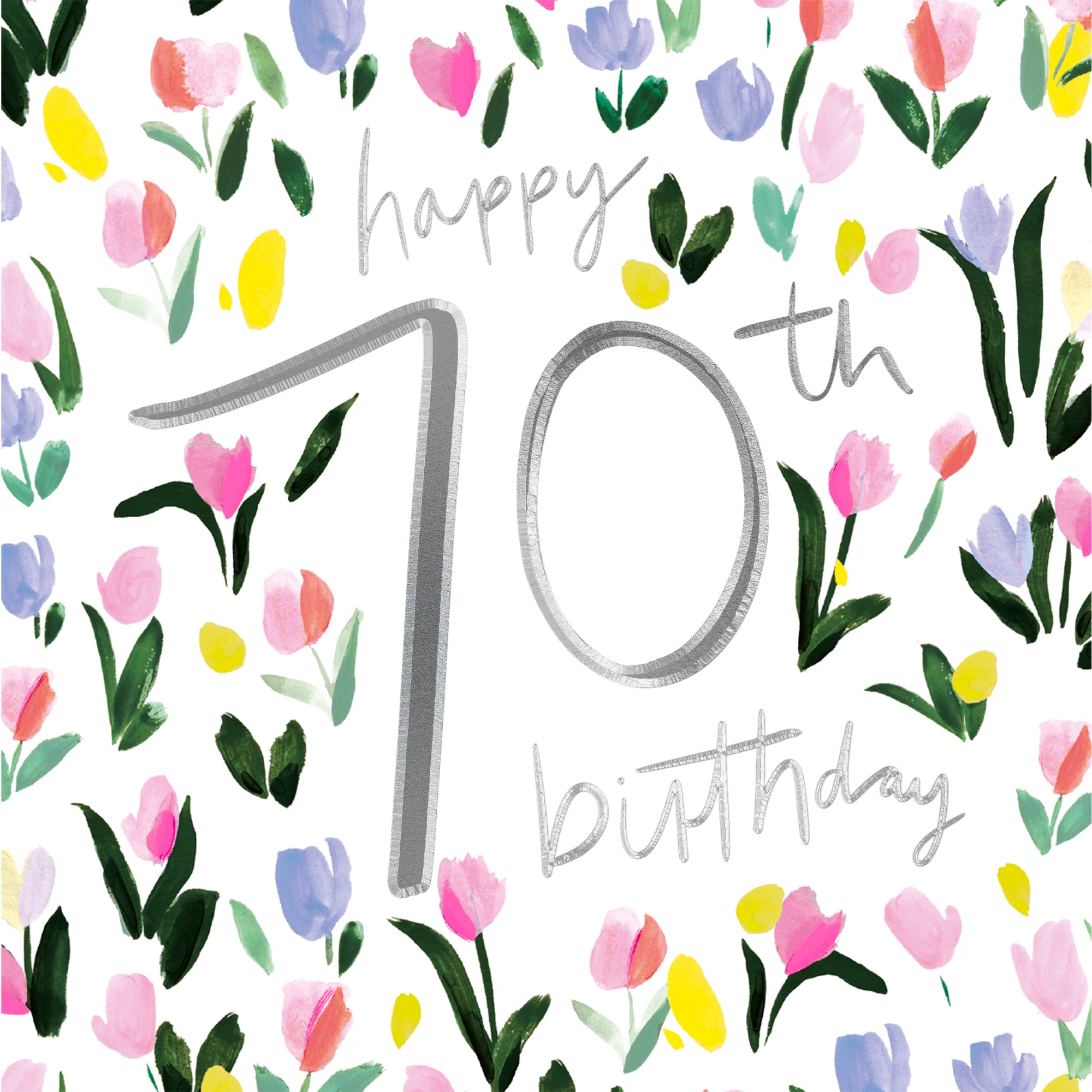 Hotchpotch Luxury Foiled 70th Birthday Greetings Card - Contemporary Design, 6 X 6 Inches