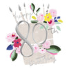 Hotchpotch Luxury Foiled 80th Birthday Greetings Card - Contemporary Design, 6 X 6 Inches