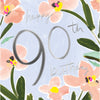 Hotchpotch Luxury Foiled 90th Birthday Greetings Card - Contemporary Design, 6 X 6  Inches