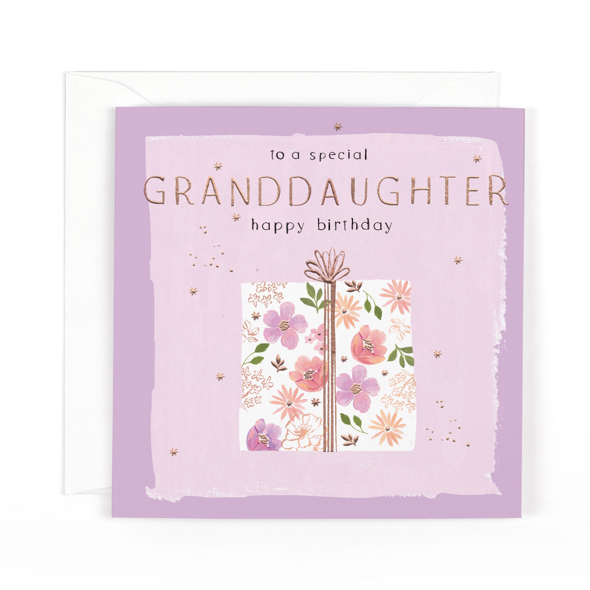 Hotchpotch Luxury Foiled Special Granddaughter Birthday Card - Contemporary Design, 6 X 6 Inches