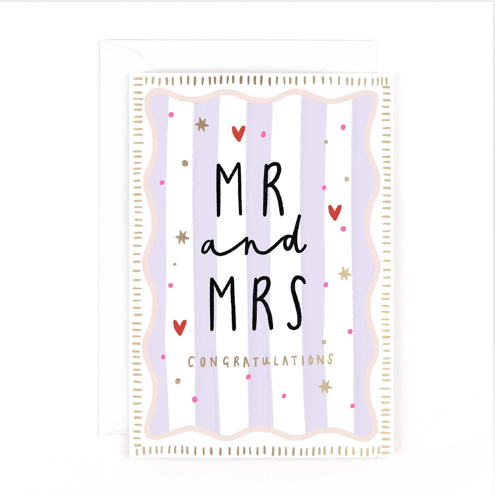 Hotchpotch Mr And Mrs Luxury Foiled Wedding Card, 9 X 7 Inches