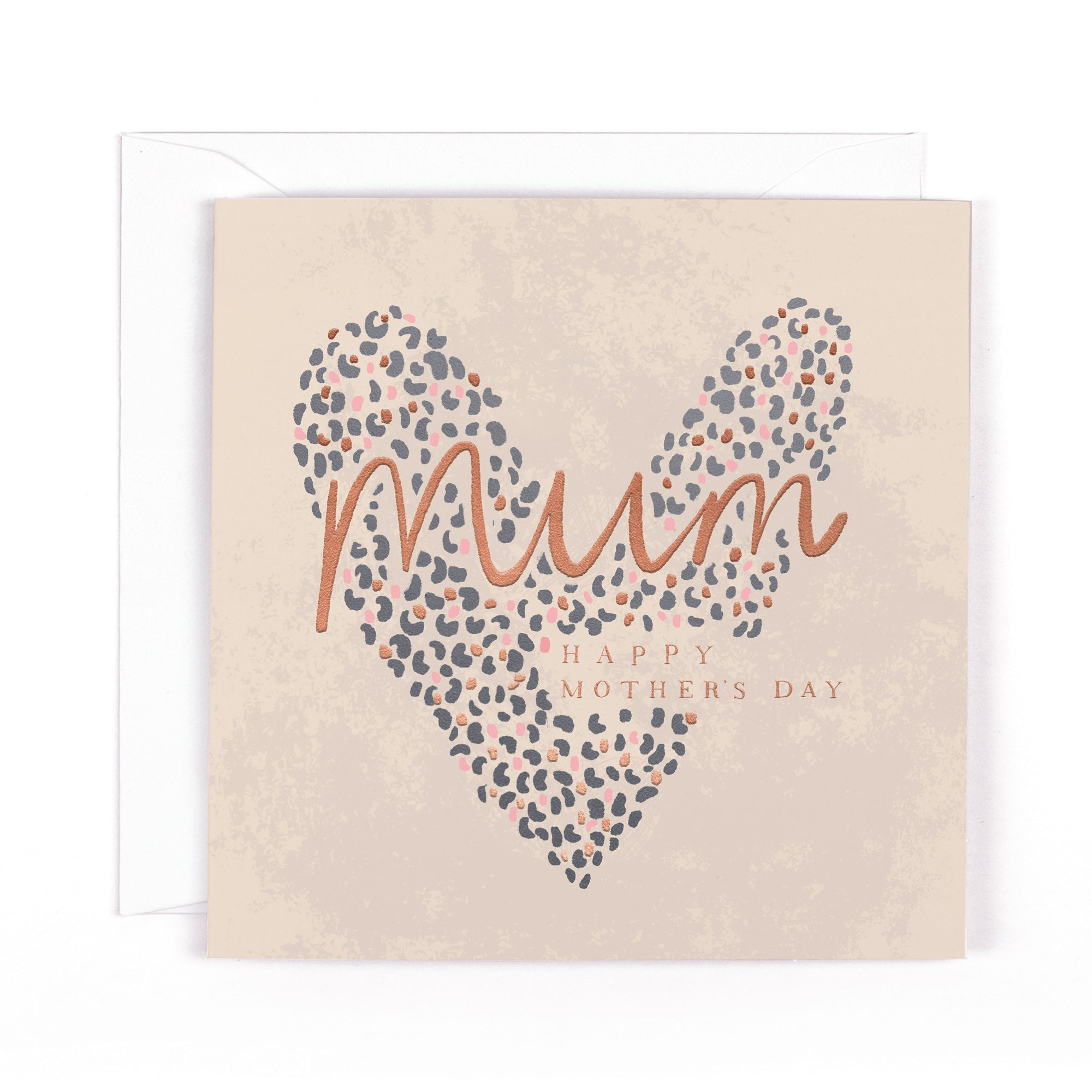 Contemporary Foiled Mother's Day Card For Mum - Anise Greeting Card by Hotchpotch London Size 6 x 6 inches