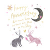 Hotchpotch Happy Anniversary Luxury Foiled Greetings Card, 6 X 6 Inches