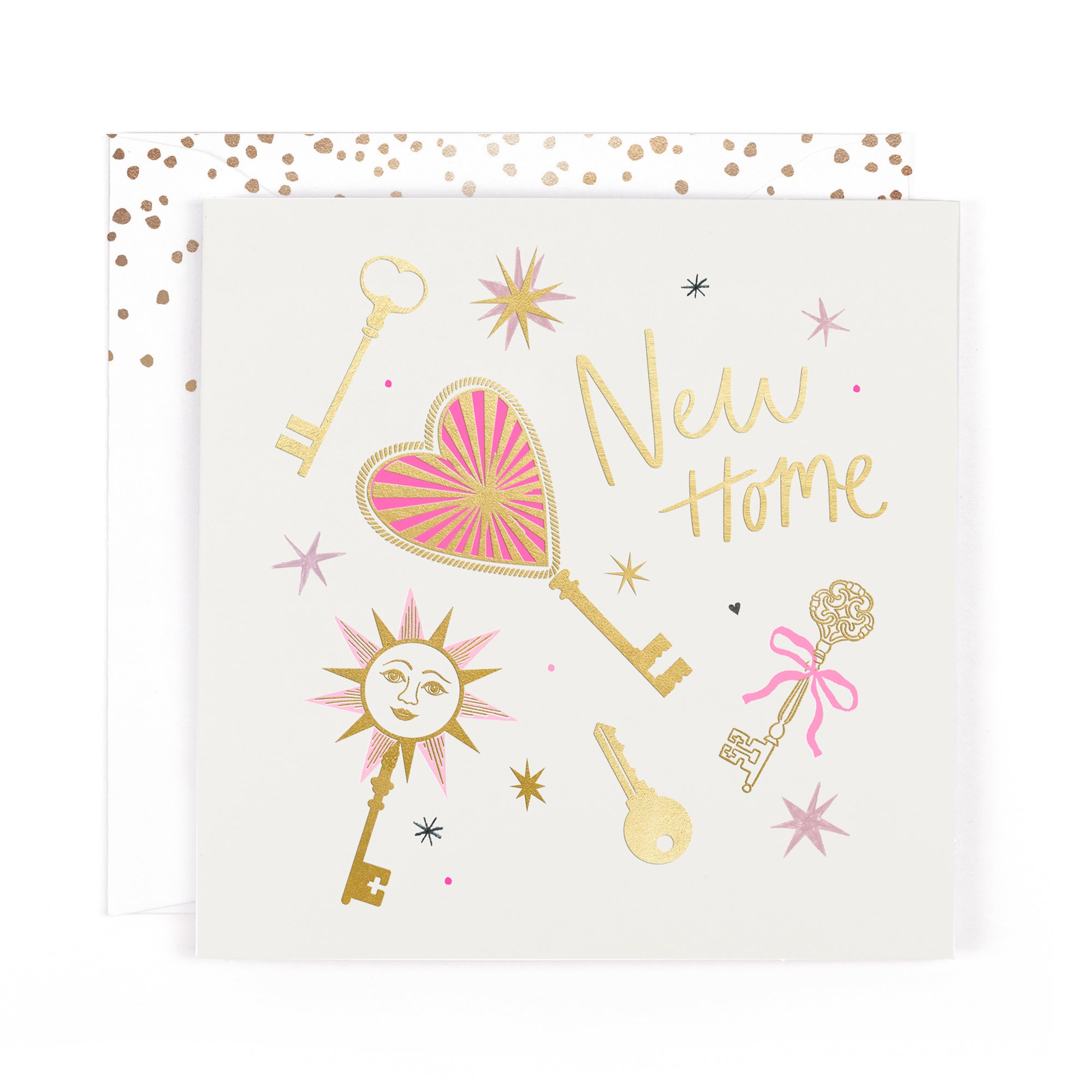 Hotchpotch New Home Luxury Foiled Greetings Card, 6 X 6 Inches