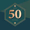 Luxury Foiled 50th Birthday Card | Male 50th Birthday Card | Pocket Square Greeting Card by Hotchpotch London
