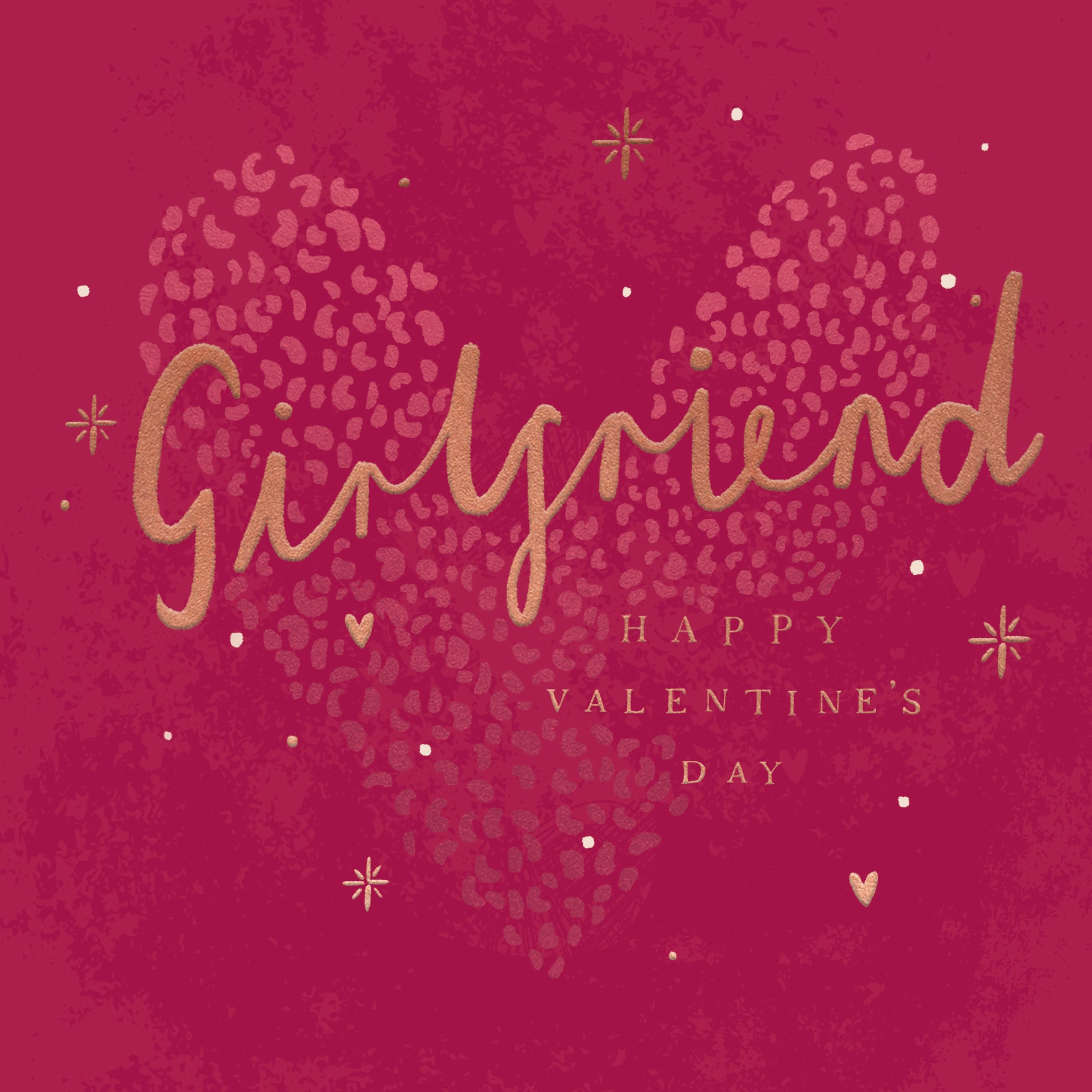 Stunning Foiled Valentine's Day Card For Girlfriend With Bespoke Dotty Envelope - Anise Greeting Card by Hotchpotch London Size 6 x 6 inches