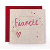 Stunning Foiled Valentine's Day Card For Amazing Fiancée With Bespoke Dotty Envelope - Anise Greeting Card by Hotchpotch London Size 6 x 6 inches