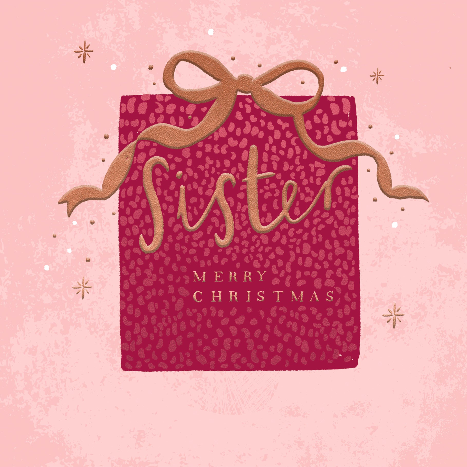 Hotchpotch Luxury Christmas Card To Your Sister, Christmas Present, Modern Contemporary Greeting Card From Hotchpotch, 6 X 6 Inches