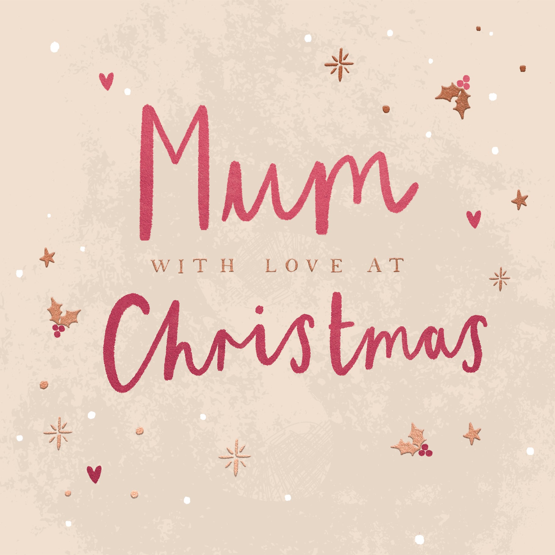 Hotchpotch Luxury Christmas Card To Mum, Modern Contemporary Greeting Card From Hotchpotch, 6 X 6 Inches