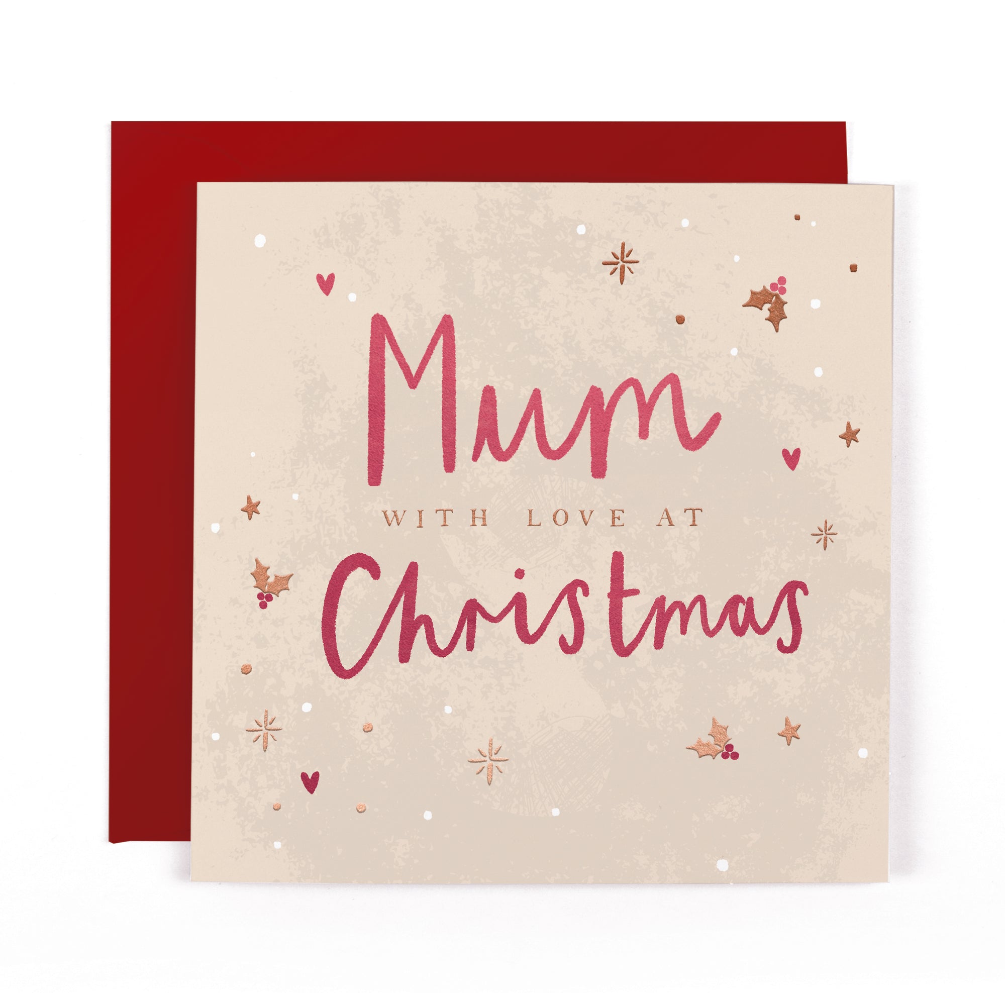 Hotchpotch Luxury Christmas Card To Mum, Modern Contemporary Greeting Card From Hotchpotch, 6 X 6 Inches