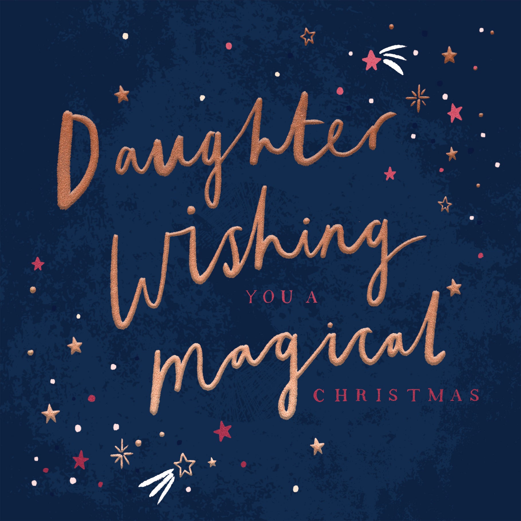 Hotchpotch Luxury Christmas Card To Your Daughter, Magical Christmas, Modern Contemporary Greeting Card From Hotchpotch, 6 X 6 Inches