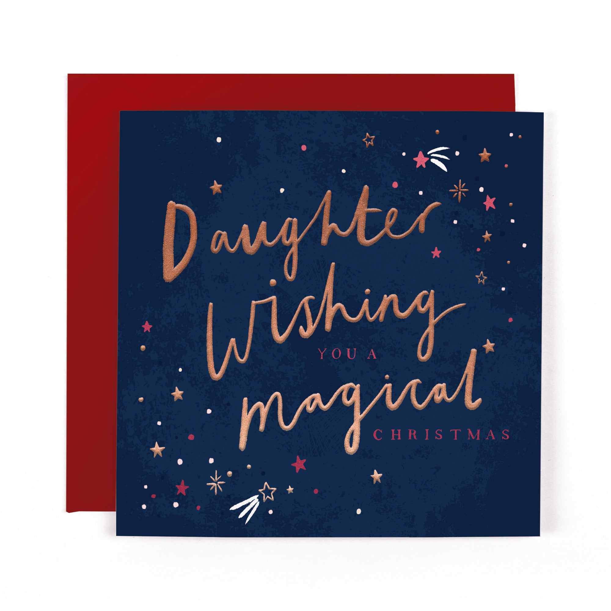 Hotchpotch Luxury Christmas Card To Your Daughter, Magical Christmas, Modern Contemporary Greeting Card From Hotchpotch, 6 X 6 Inches