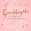 Hotchpotch Luxury Christmas Card To Your Granddaughter, Magical Christmas, Modern Contemporary Greeting Card From Hotchpotch, 6 X 6 Inches