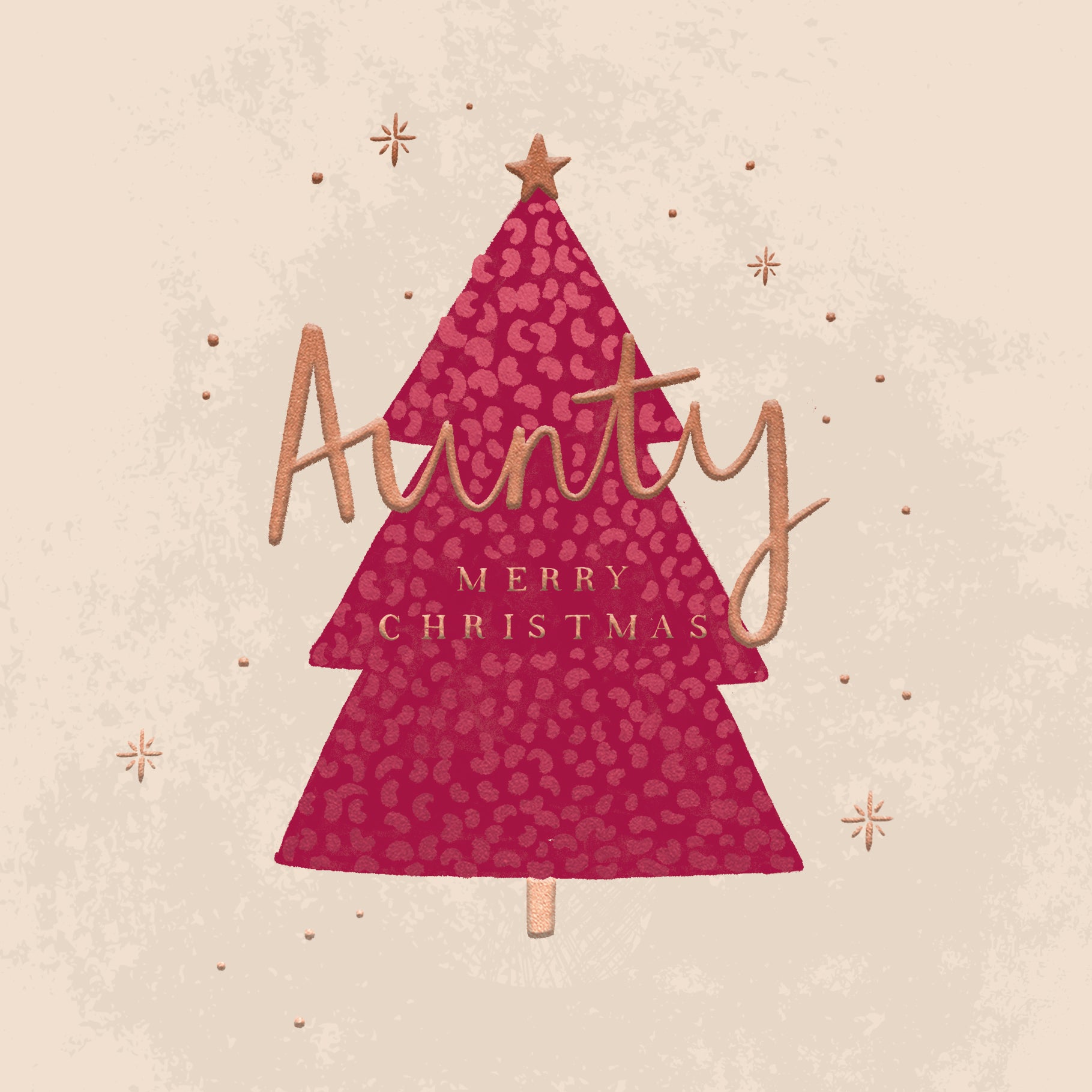 Hotchpotch Luxury Christmas Card To Your Aunty, Christmas Tree, Modern Contemporary Greeting Card From Hotchpotch, 6 X 6 Inches