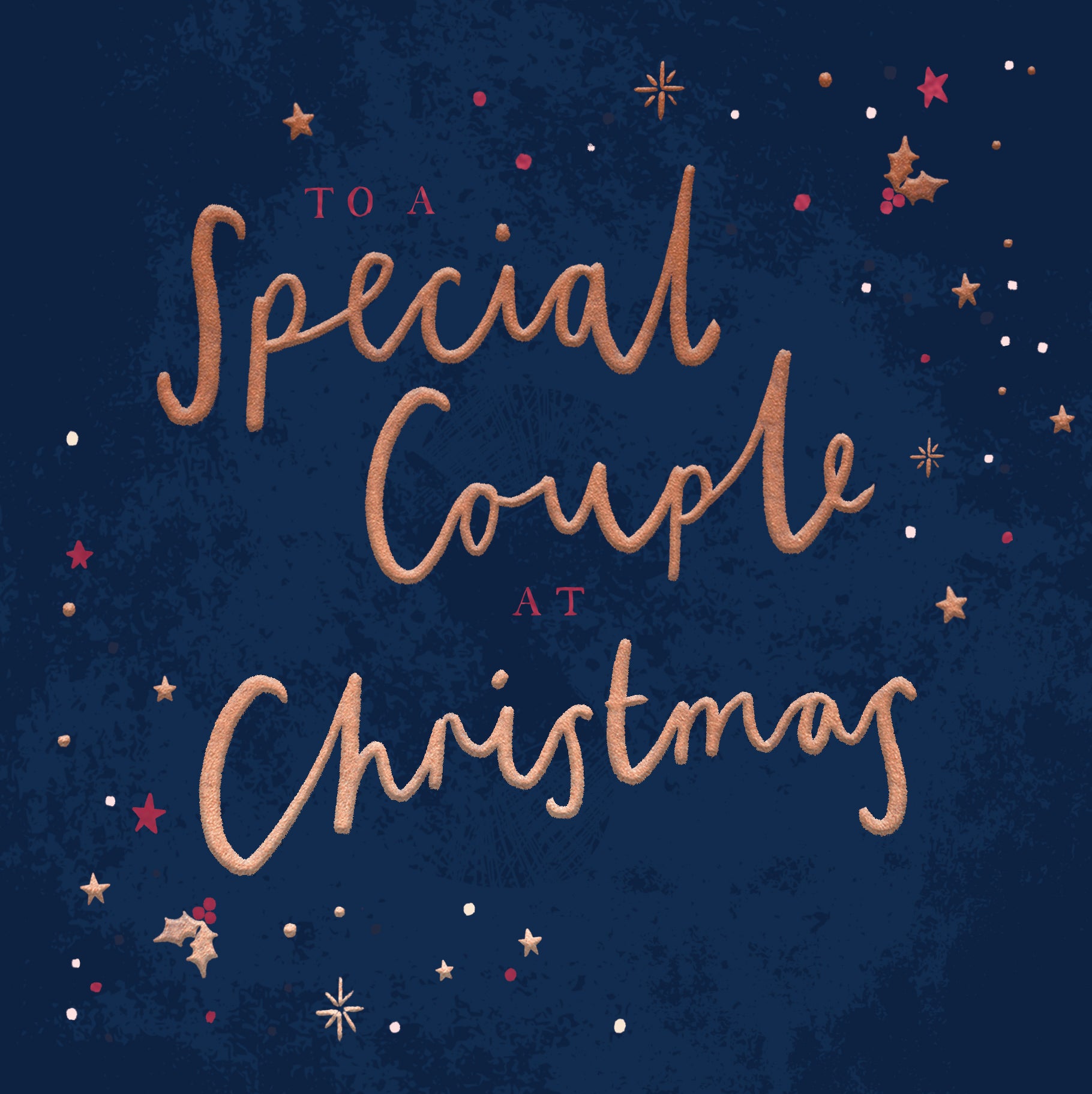 Hotchpotch Luxury Christmas Card To A Special Couple, Modern Contemporary Greeting Card From Hotchpotch, 6 X 6 Inches