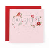 Hotchpotch Luxury Christmas Card To A Lovely Daughter, Robin And Botanicals, 6 x 6 Inches
