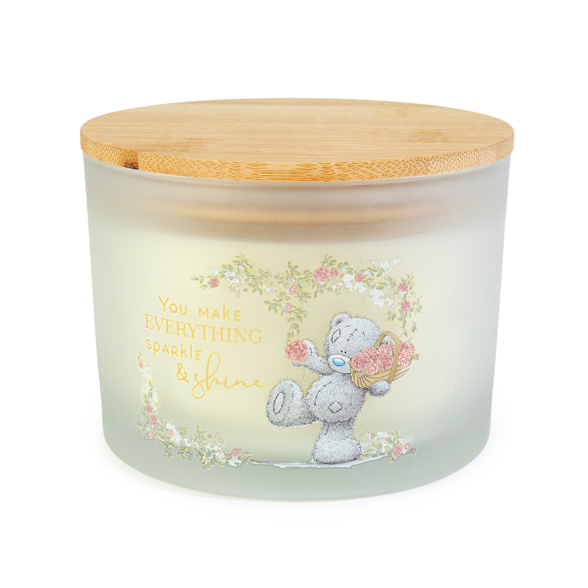 Me to You Tatty Teddy Scented Three Wick Candle With 'Sparkle and Shine' Caption