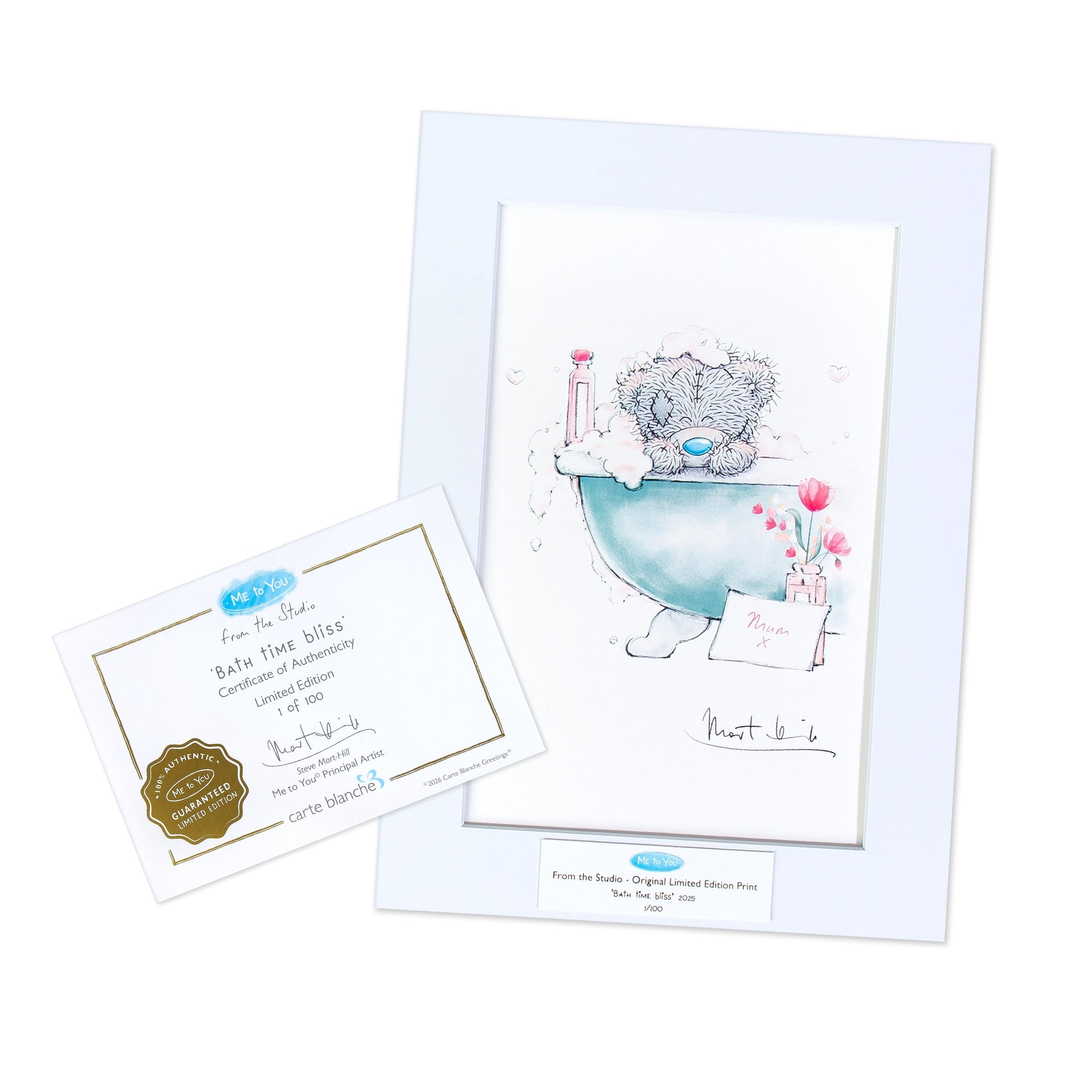 Me to You 'Bathtime Bliss' From the Studio Limited Edition A4 Print