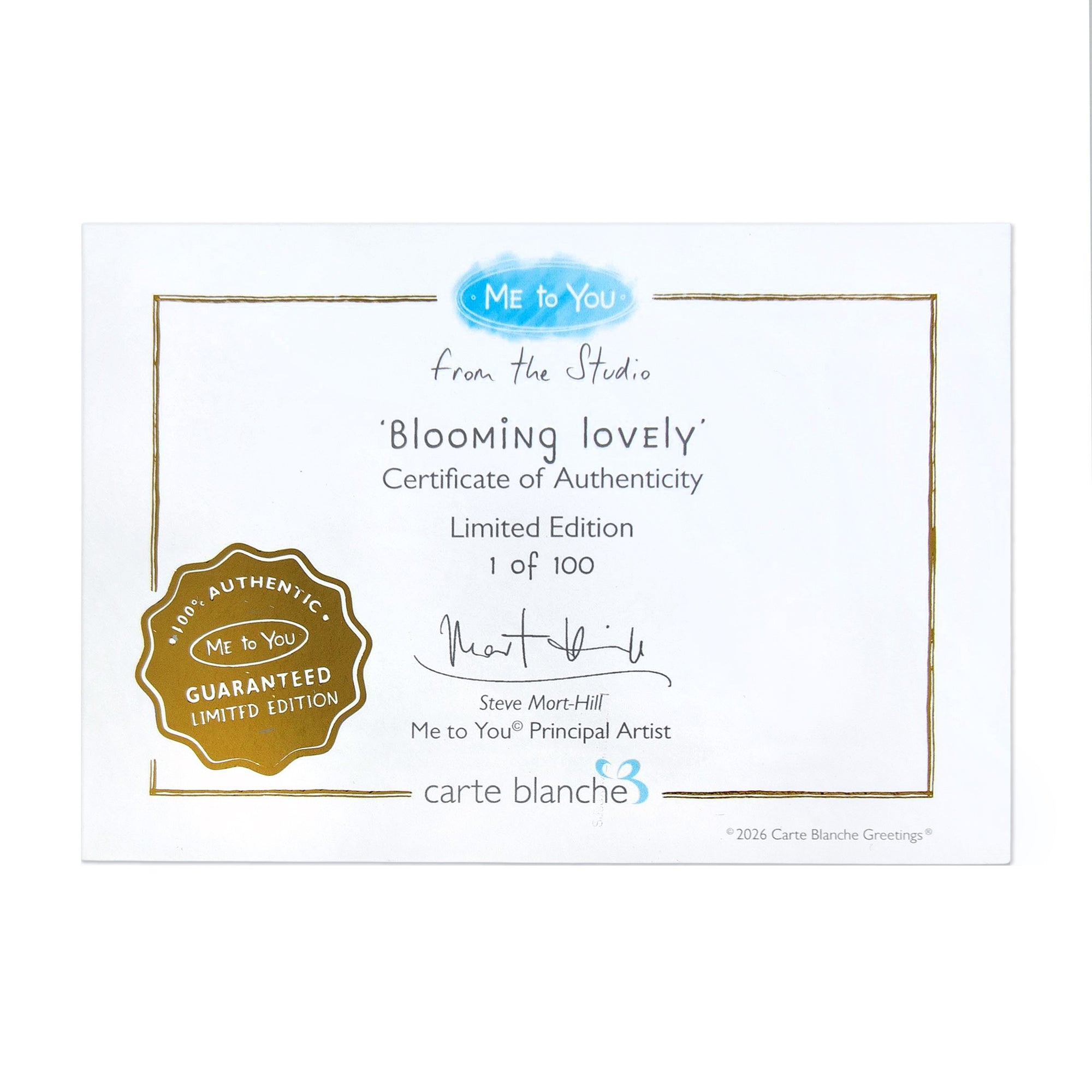 Me to You 'Blooming Lovely' From the Studio Limited Edition A4 Print