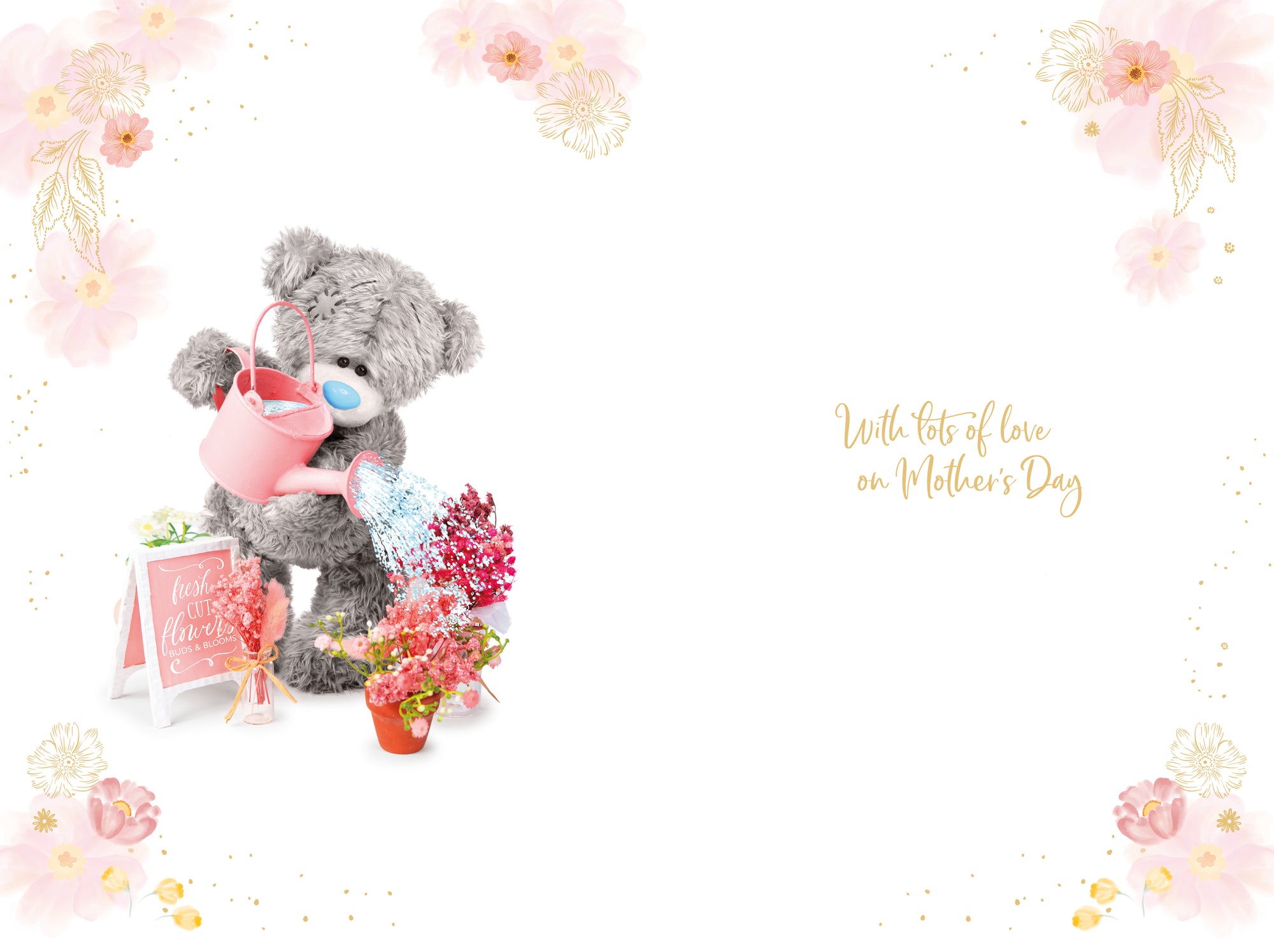 Me to You Tatty Teddy Mother's Day 3D Keepsake Card 'Mums Are Like Flowers' 6 x 9