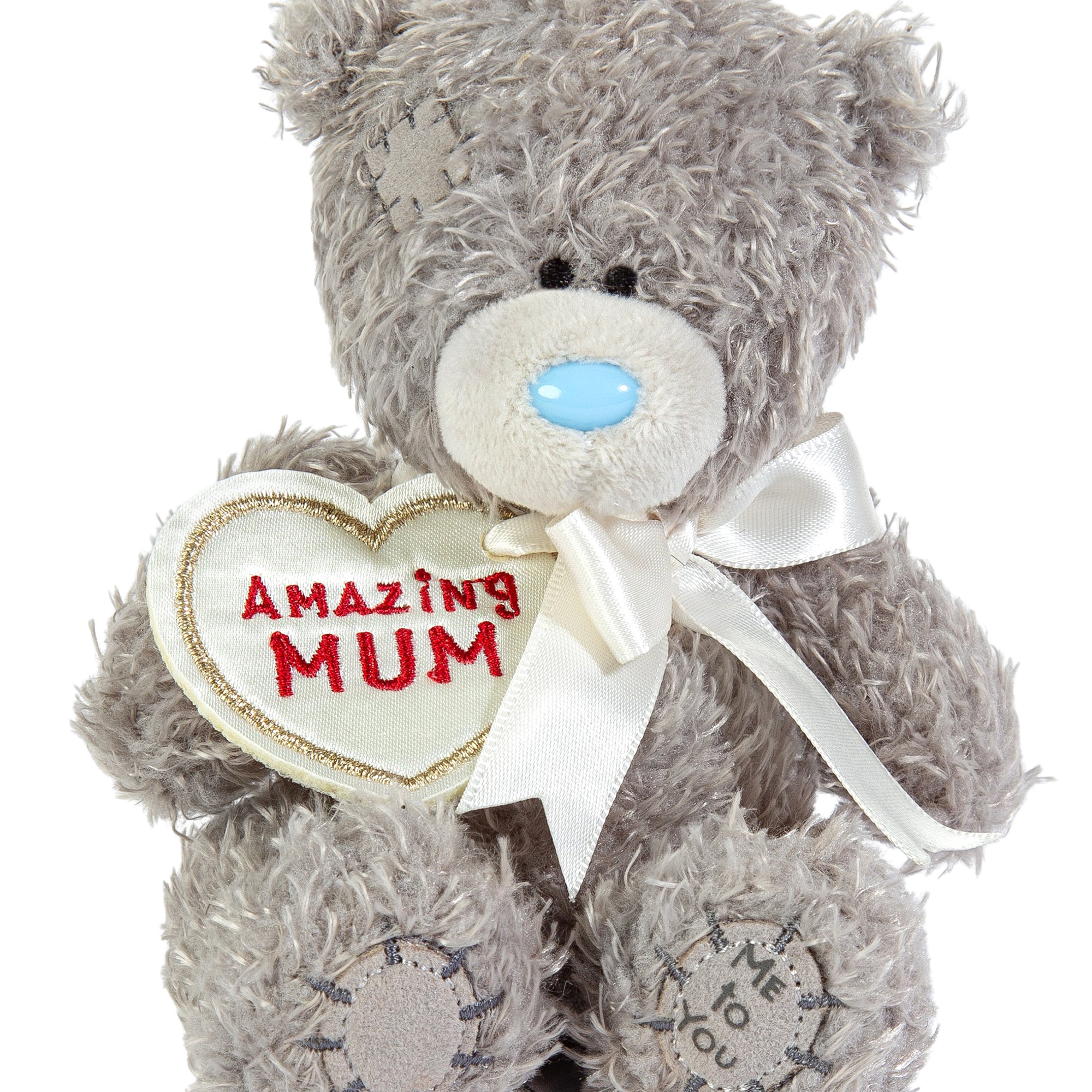 Me to You Tatty Teddy 'Amazing Mum' 10cm Plush Bear With Embroidered Flower - Official Mother's Day Gift Collection