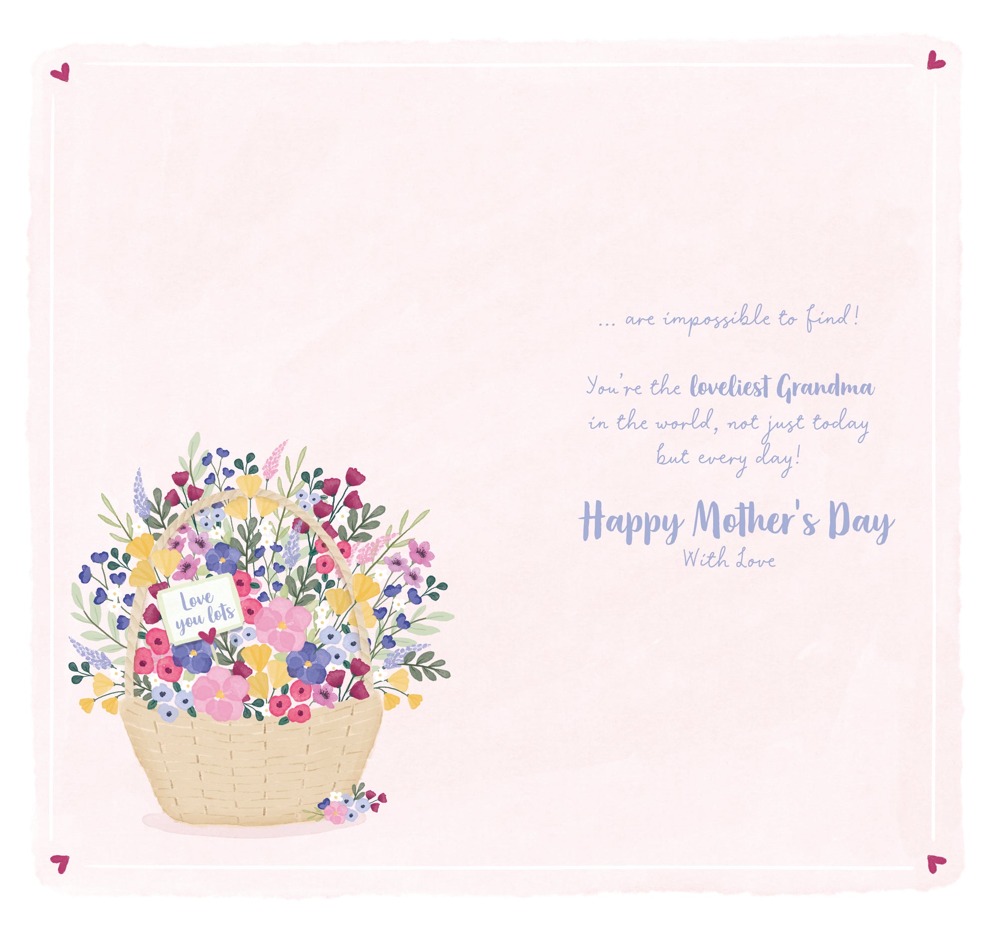 Mother's Day Card For Grandma With Gold Foil Detail by Wishing Well Studios, Size 5 x 9 Inches