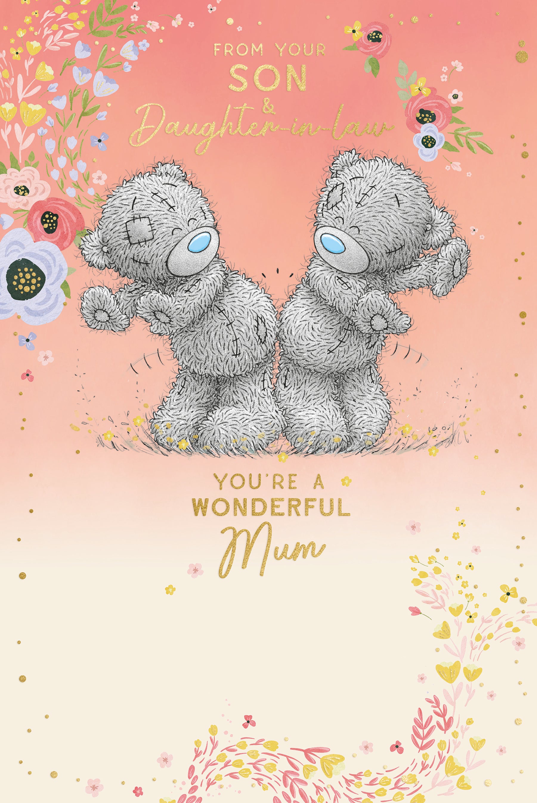 Me to You Tatty Teddy Mother's Day Card From Son And Daughter-In-Law 6 x 9