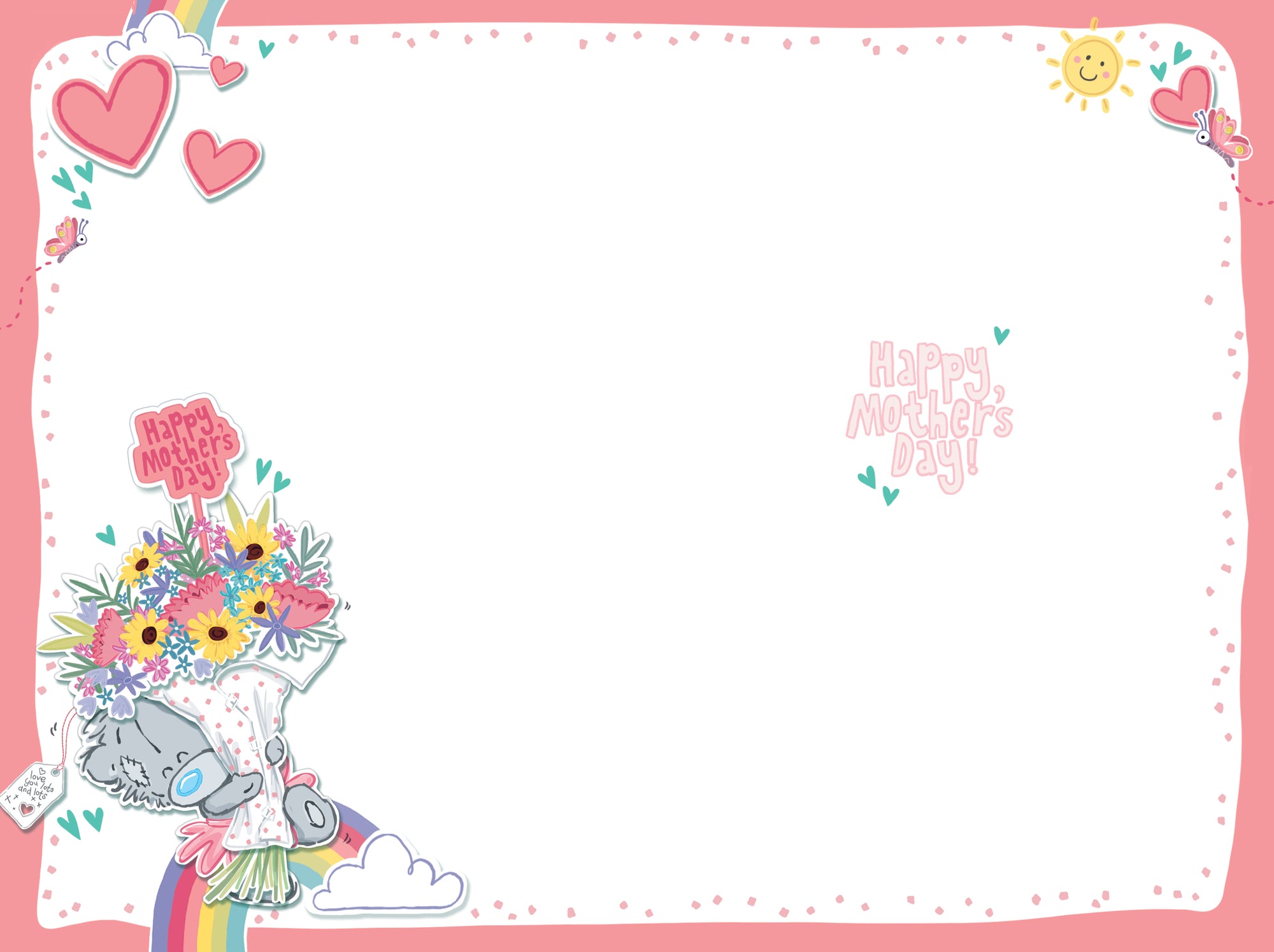Me to You My Dinky Bear Mother's Day Card From Your Little Girl 6 x 9 ins