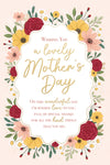 Beautiful Mother's Day Card With Verse And Floral Artwork by Wishing Well Studios, Size 6 x 9 Inches