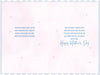 Beautiful Mother's Day Card For Mam With Flowers, Blue Stripes And Paper Insert by Wishing Well Studios, Size 6 x 9 Inches
