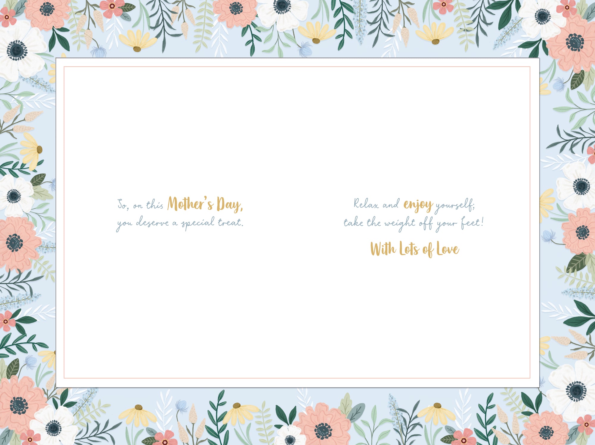 Beautiful Mother's Day Card For Nan With Floral Design And Paper Insert by Wishing Well Studios, Size 6 x 9 Inches