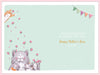 Luxury Mother's Day Card From The Grandchildren, Cats And Flowers Gold Foil Finish - By Wishing Well Studios, Size  6 X 9 Inches