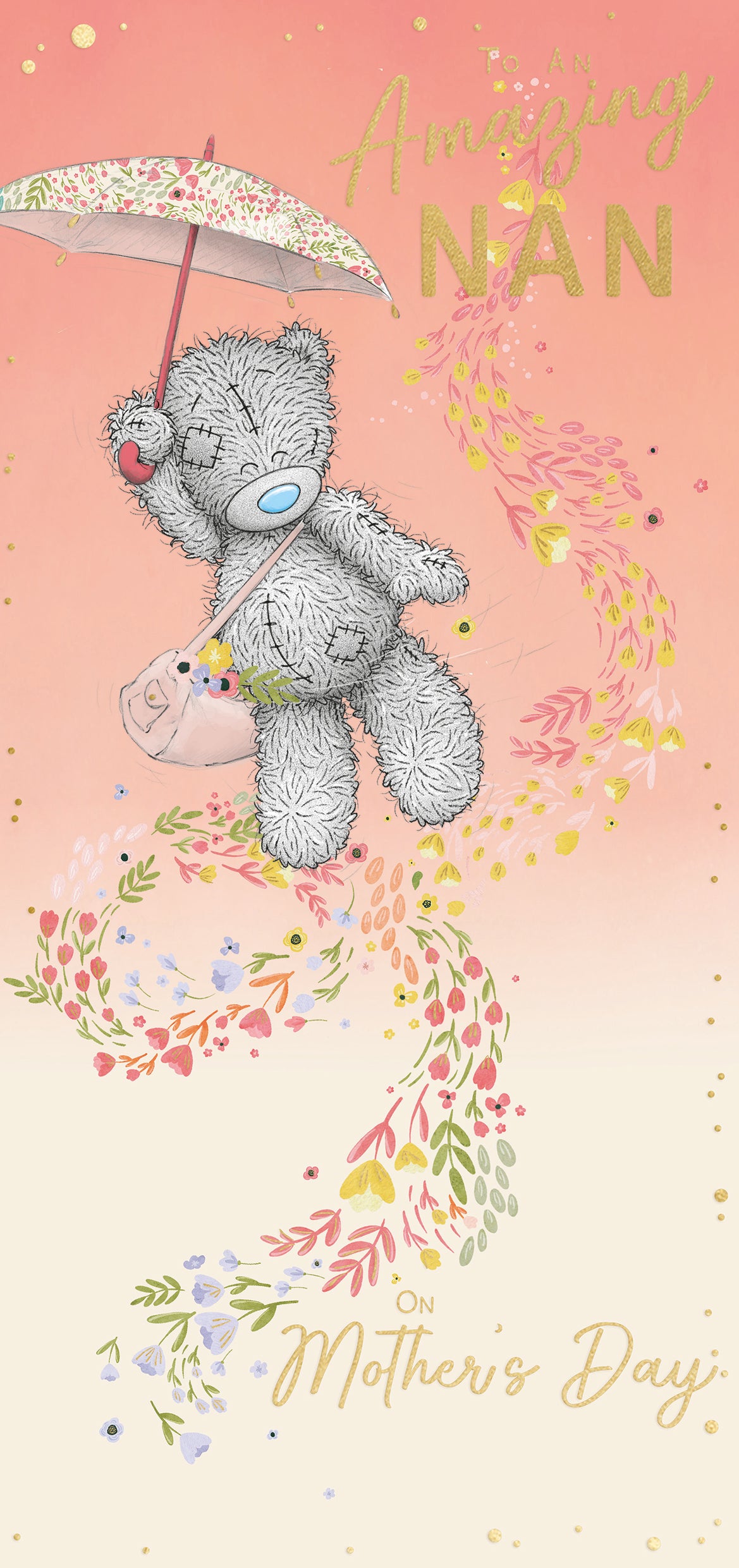 Me to You Tatty Teddy 'Amazing Nan' Mother's Day Card 4 x 8
