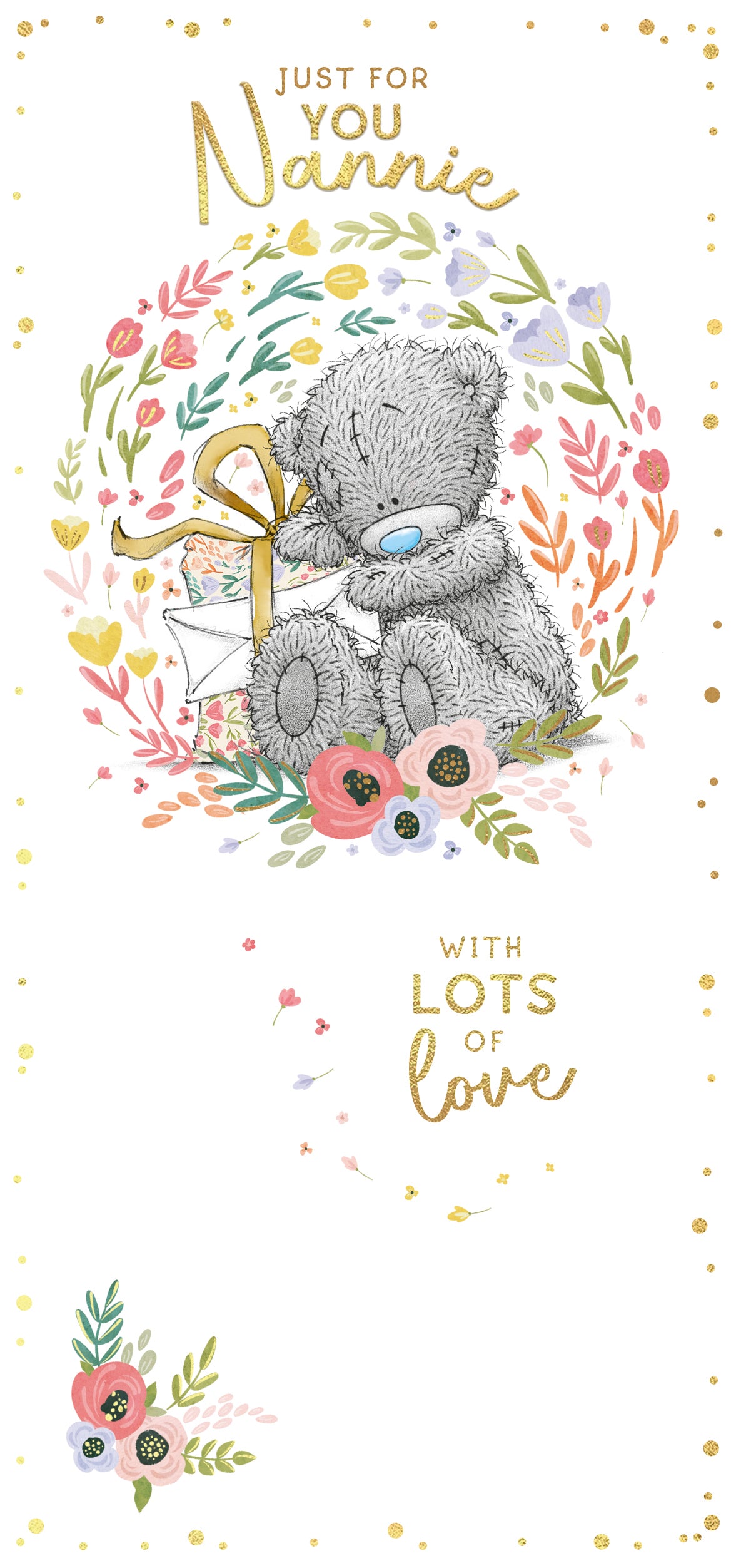 Me to You Tatty Teddy 'Just for You Nannie' Mother's Day Card 4 x 8