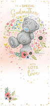 Me to You Tatty Teddy 'To a special Godmother' Mother's Day Card 4 x 8