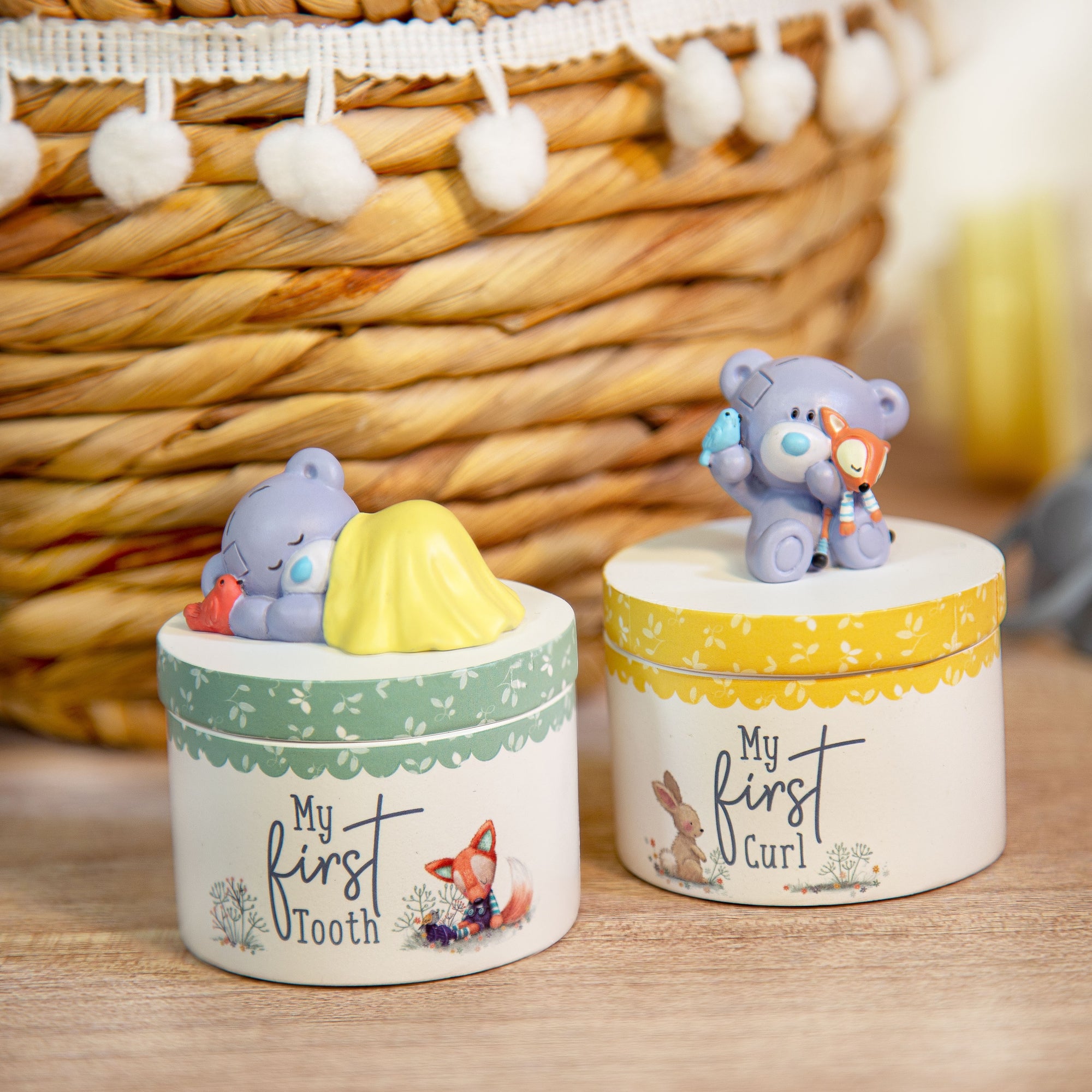 Me to You Tiny Tatty Teddy New Baby Gift, First Tooth And First Curl Pots  - Official Collection