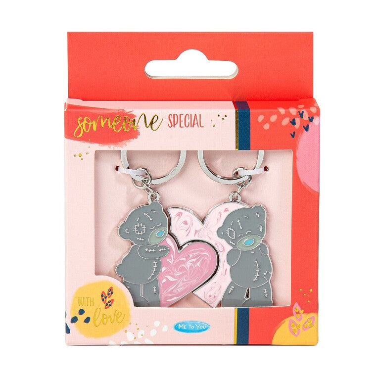 Me to You Tatty Teddy Two-Part Heart Keyring Gift Set