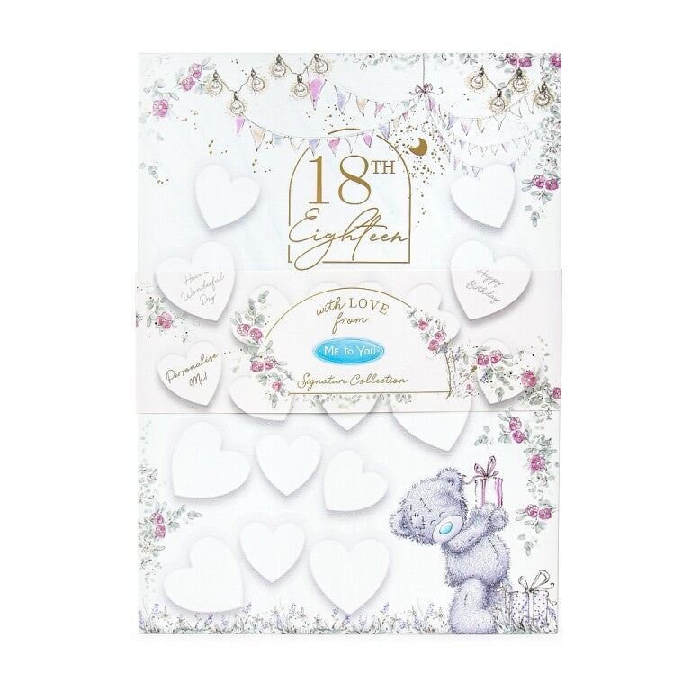 Me to You Tatty Teddy 18th Personalised Message Plaque - Official Signature Collection