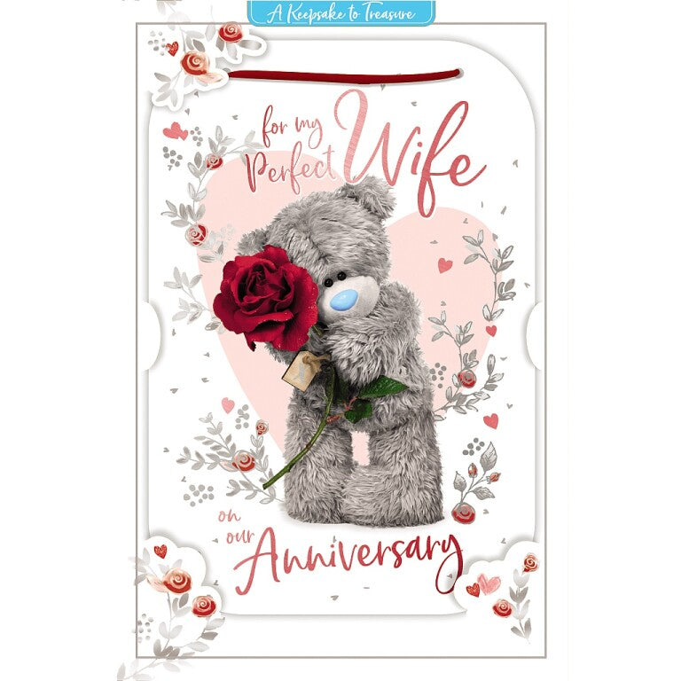 Me to You Tatty Teddy Luxury 3D Wedding Anniversary Keepsake card